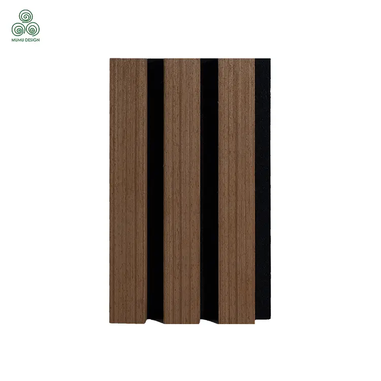 Polyester Fiber Plus Striped Oak Wood Sound Insulation Panel Indoor Acoustic Panel