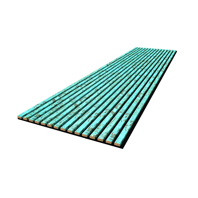 CNC Carving 3D UV MDF Slat Polyester Fiber Wall Panel