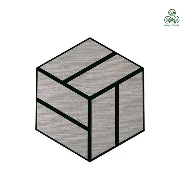 Geometric Wooden Cube Acoustic Panel