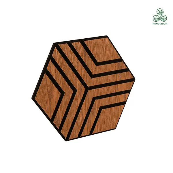 Hexagonal Wood Veneer Acoustic Panel