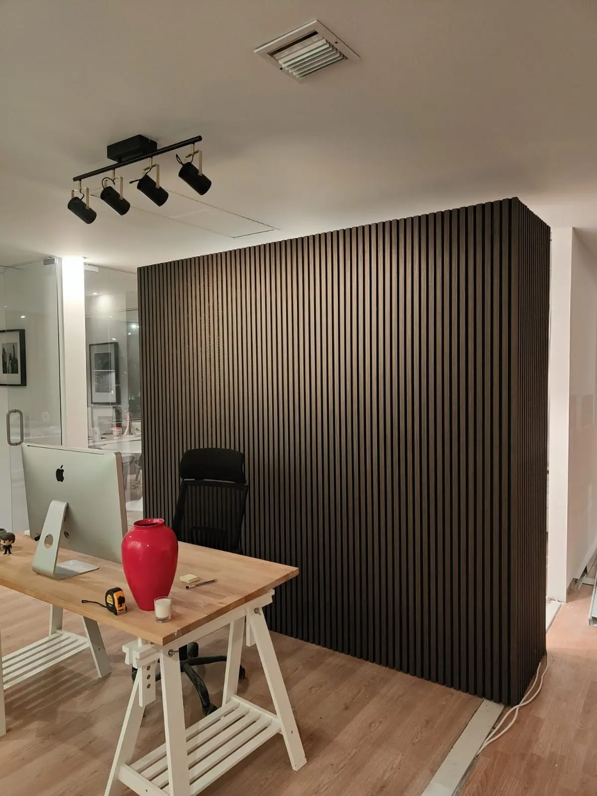 acoustic slat panels for studio