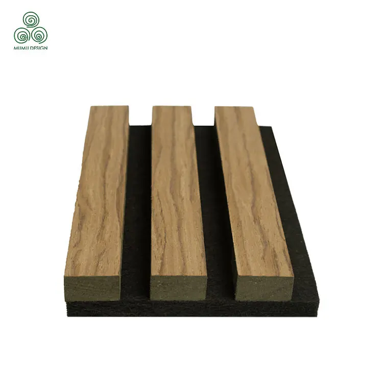 3D Home Slatted Acoustic Wall Panels Custom