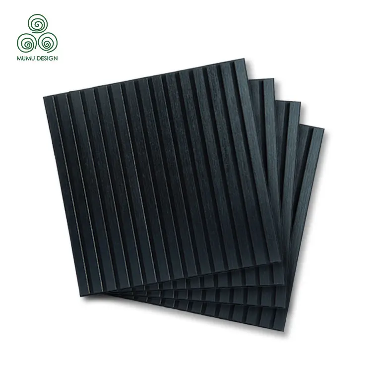 High Density Soundproof  Wood Veneer Fiber Wall Acoustic Panel