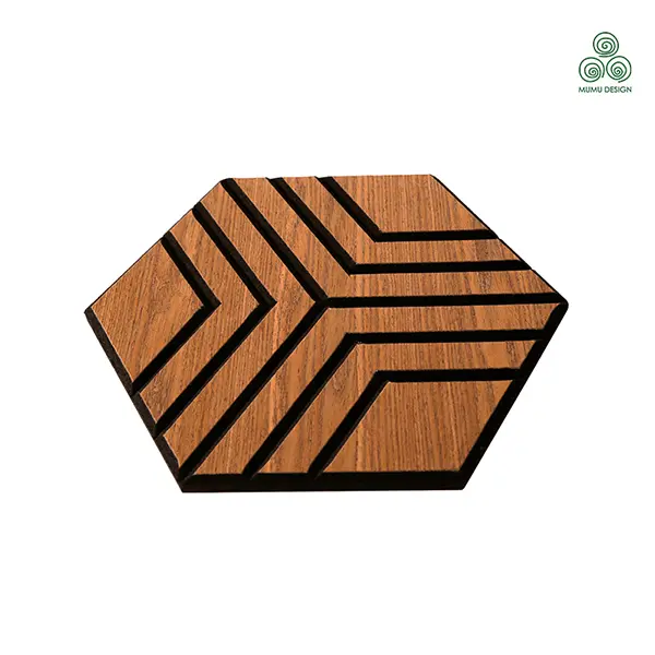 Hexagonal Wood Veneer Acoustic Panel