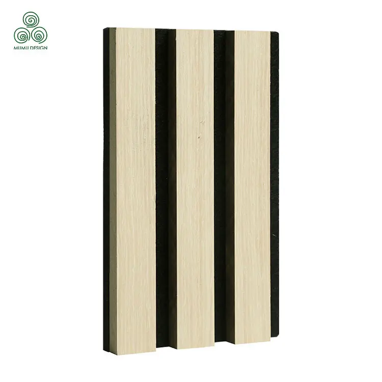 3D Acupanel Contemporary Oak Acoustic Wood Wall Panels in Light Color