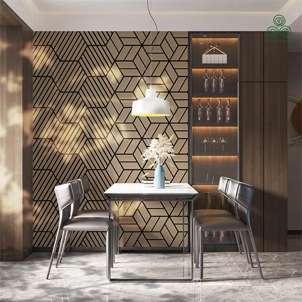 Geometric Wooden Cube Acoustic Panel
